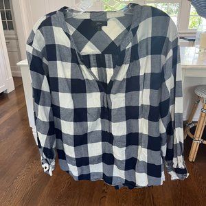 J Crew Light Flannel Top